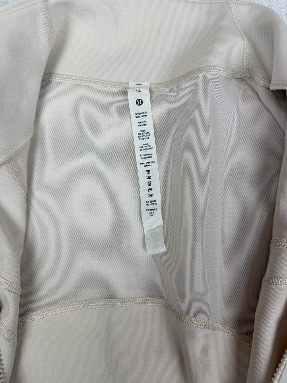 lululemon athletica White Cream Full-Zip Define Jacket - Picture 5 of 12